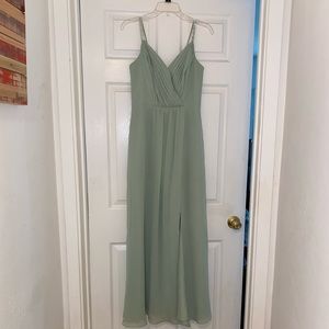 David’s Bridal Dusty Sage Bridesmaids Dress